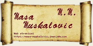 Maša Muskalović vizit kartica